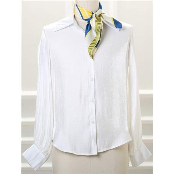 Small Stripe Print Square Neck Wrap Scarves 09 - Picture 2 of 5